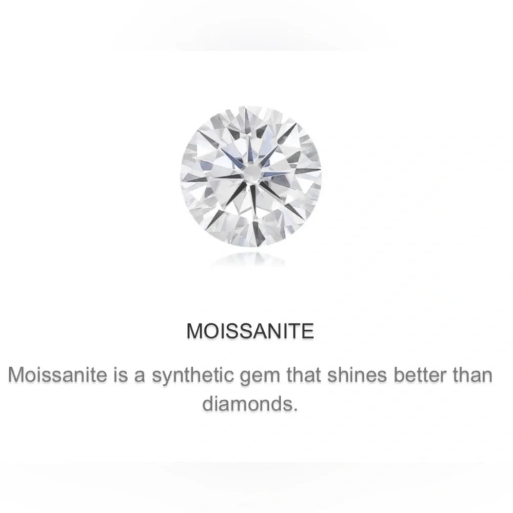1.00ctw Moissanite Ring size 6.5, 7, 7.5, and 8 Certified and Stunning